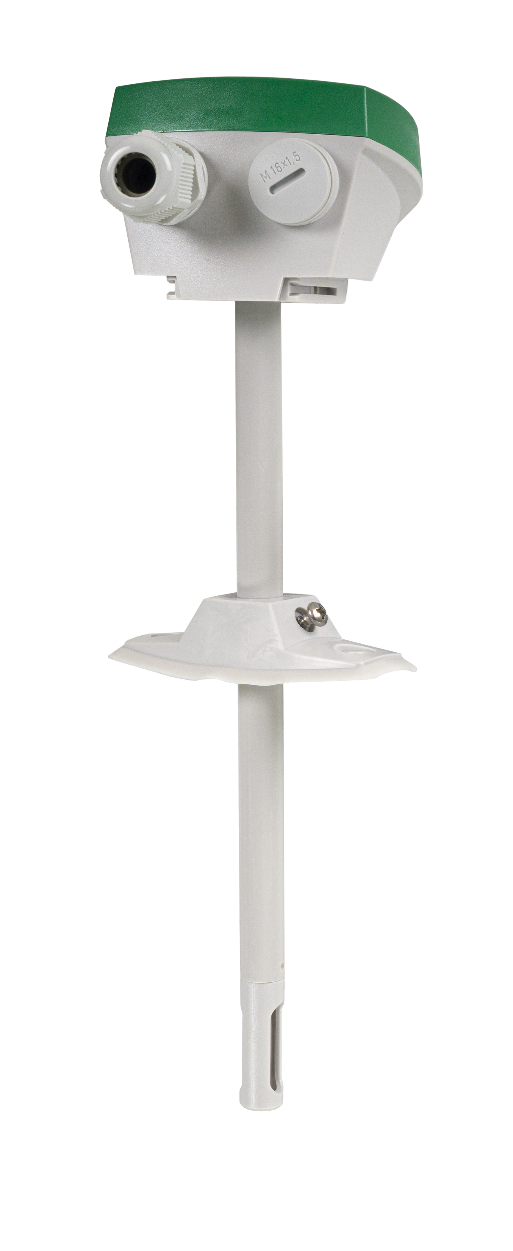 Temperature, humidity and CO2 transmitter for duct mounting