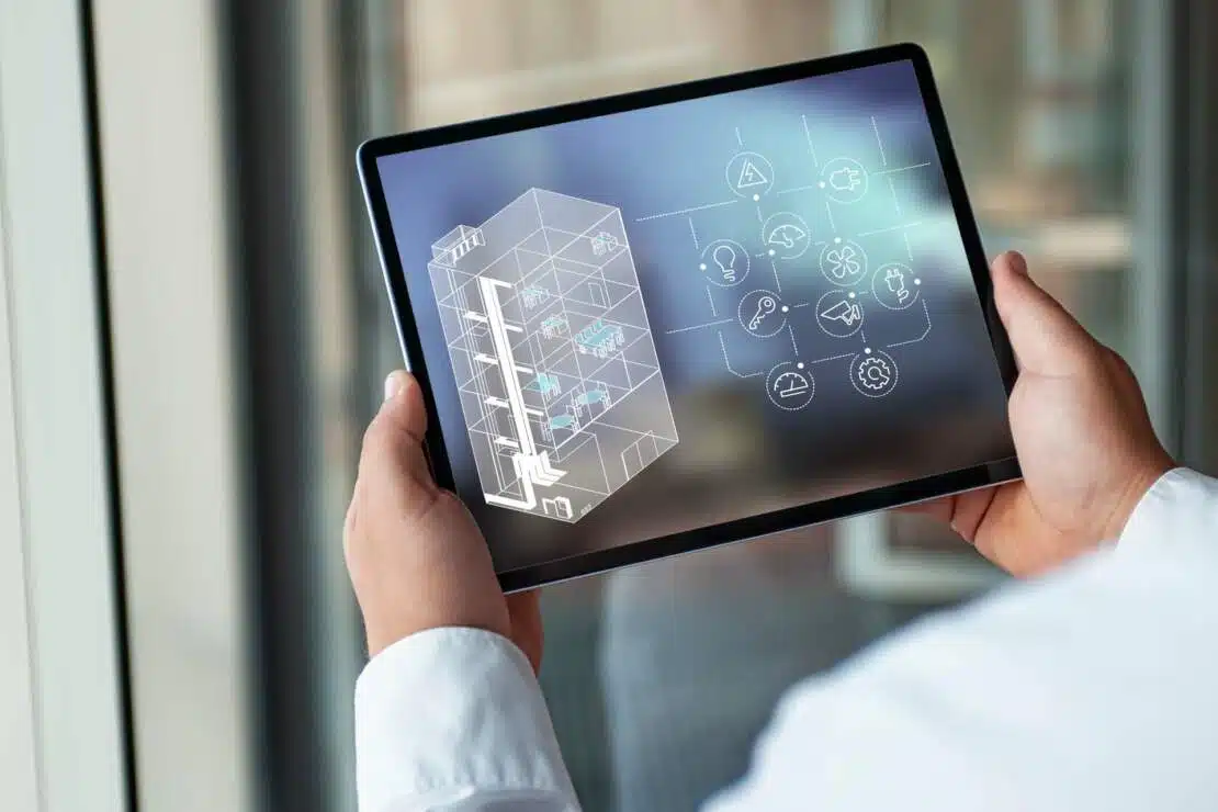 Ansicht Digitaler Zwilling auf einem Tablet