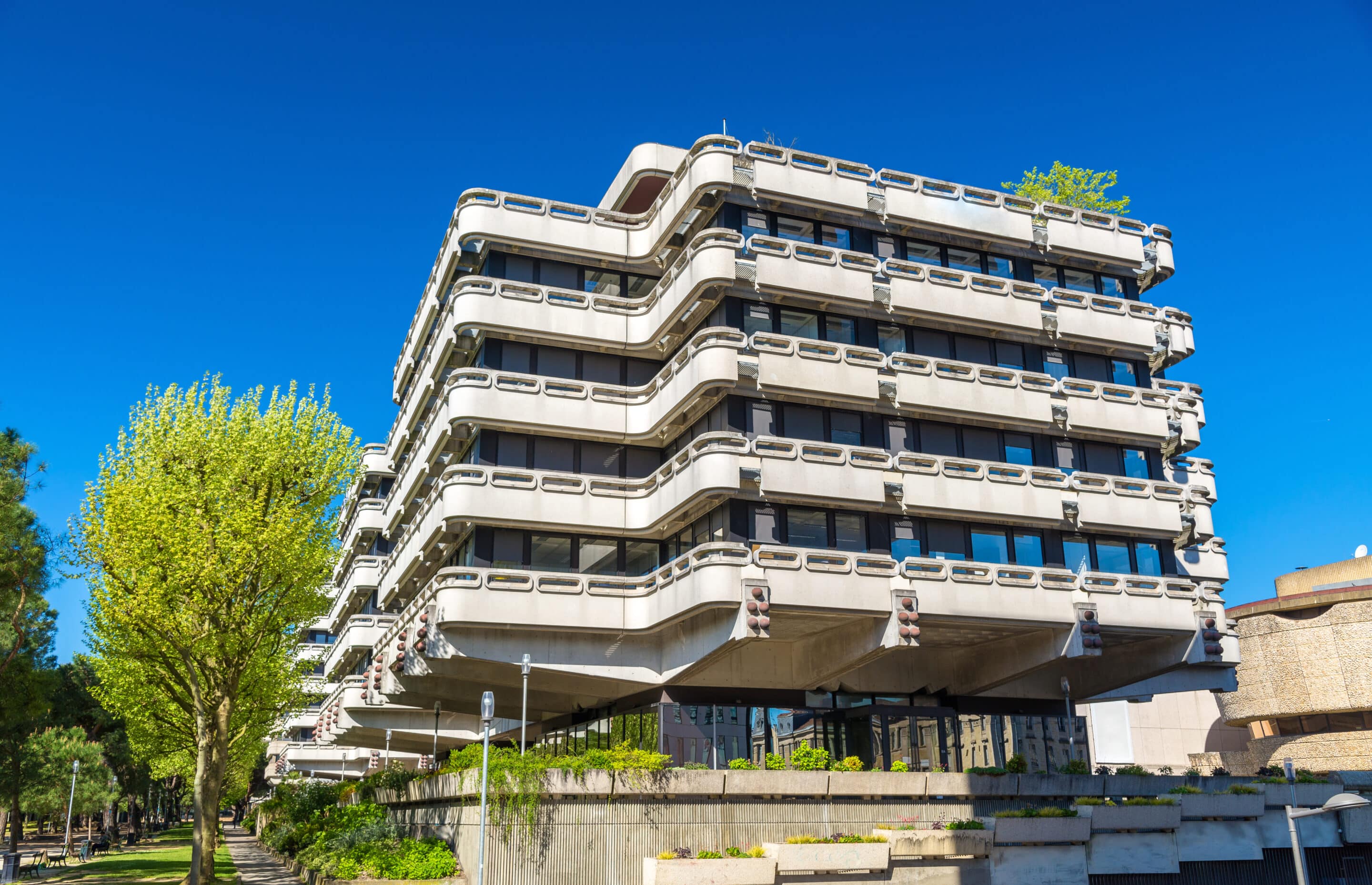 office,buildings,from,1970s 1980s,in,the,meriadeck,district,of,bordeaux